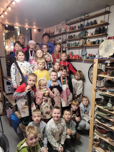 Klasa 2b na warszatatach mikołajkowych